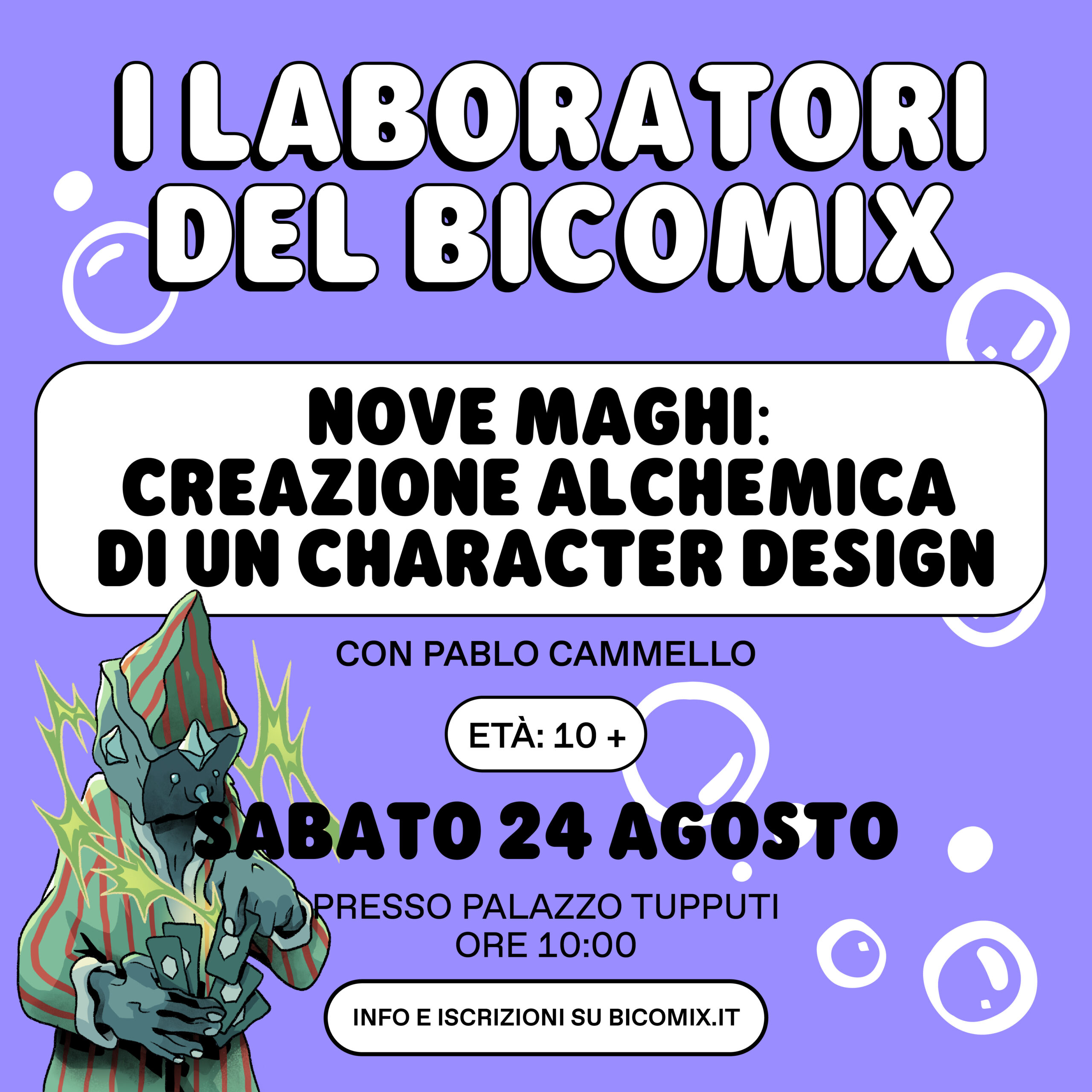 “Nove Maghi: Creazione Alchemica di un Character Design” – Workshop a cura di Pablo Cammello