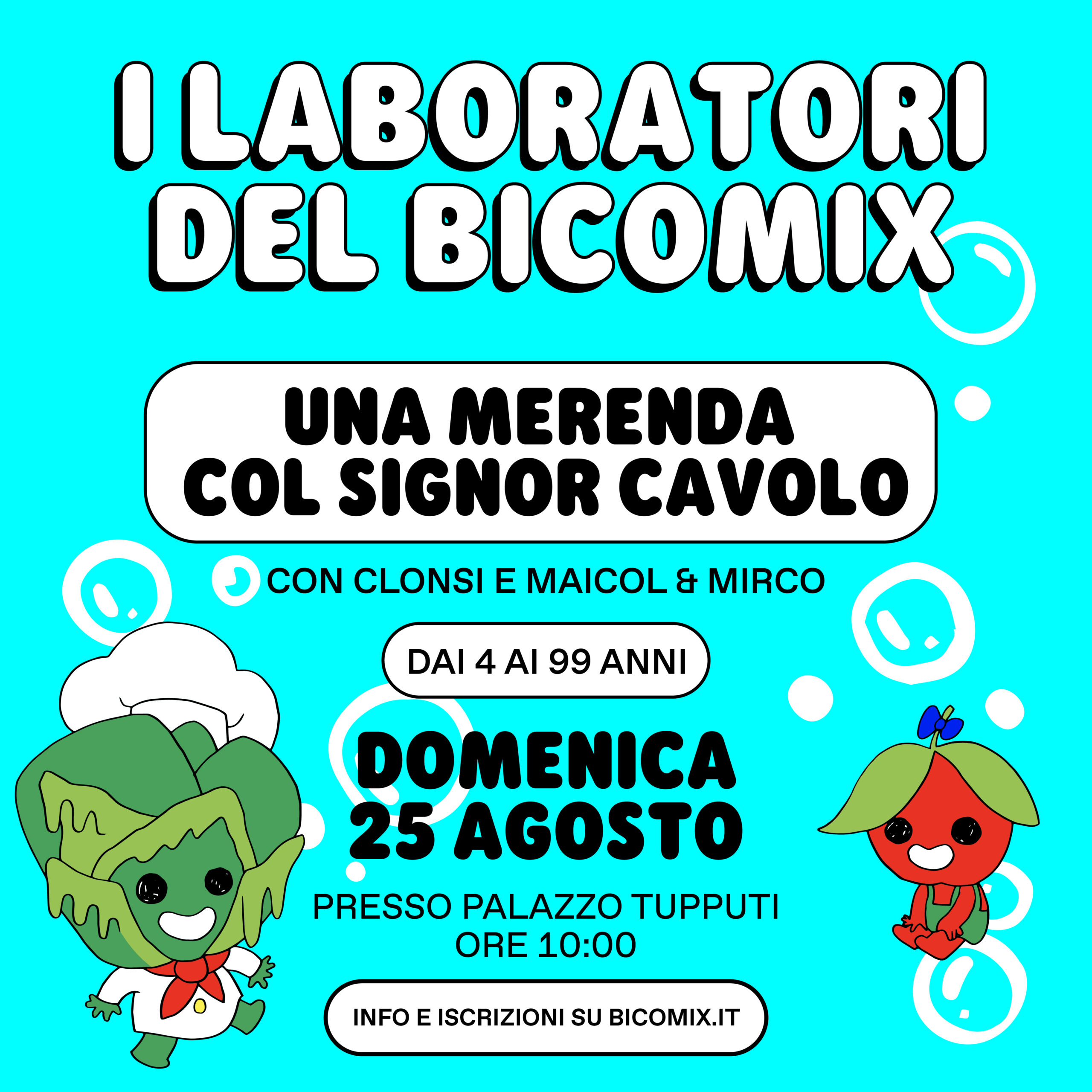 “Una merenda col Signor Cavolo” – Workshop a cura di Clonsi e Maicol&Mirco